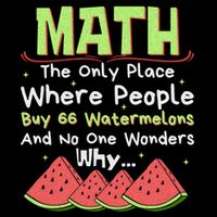 Math And Watermelons Mathematics Calculation Numbers Funny Gift 7-Panel Snapback Hat