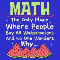 Math And Watermelons Mathematics Calculation Numbers Funny Gift 16 in Basic Backpack