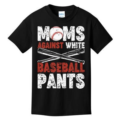 Moms Against White Baseball Pants Funny Mom Apparel Vintage Kids T-Shirt