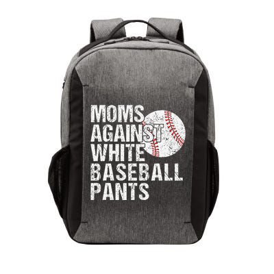 Moms Against White Baseball Pants Funny Baseball Mom Vector Backpack