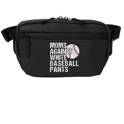 Moms Against White Baseball Pants Funny Baseball Mom Crossbody Pack