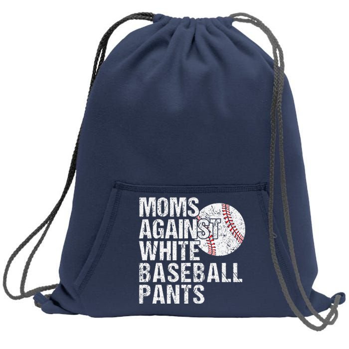 Moms Against White Baseball Pants Funny Baseball Mom Sweatshirt Cinch Pack Bag