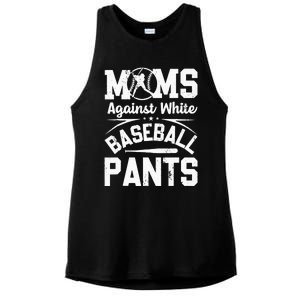 Moms Against White Baseball Pants Funny Baseball Ladies PosiCharge Tri-Blend Wicking Tank