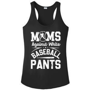 Moms Against White Baseball Pants Funny Baseball Ladies PosiCharge Competitor Racerback Tank