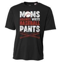 Moms Against White Baseball Pants Funny Mom Apparel Vintage Cooling Performance Crew T-Shirt