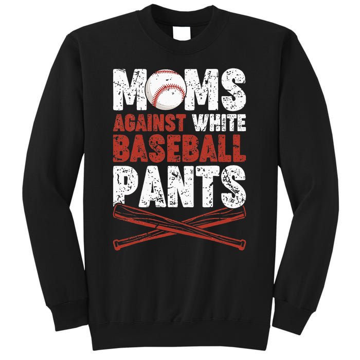 Moms Against White Baseball Pants Funny Mom Apparel Vintage Sweatshirt