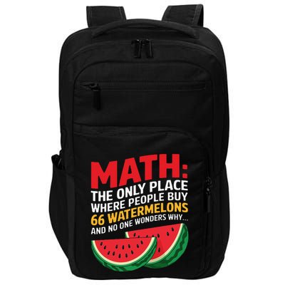 Math And Watermelons Mathematics Calculation Numbers Funny Impact Tech Backpack