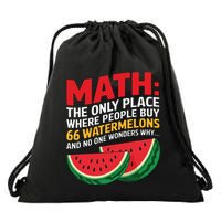 Math And Watermelons Mathematics Calculation Numbers Funny Drawstring Bag