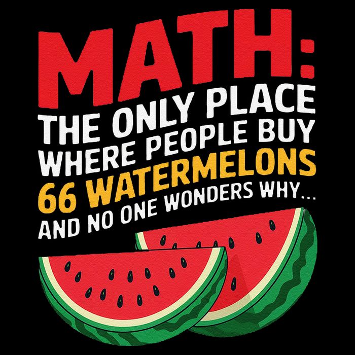 Math And Watermelons Mathematics Calculation Numbers Funny 16 in Basic Backpack