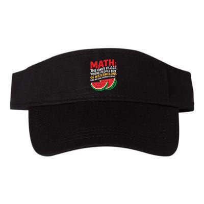 Math And Watermelons Mathematics Calculation Numbers Funny Valucap Bio-Washed Visor