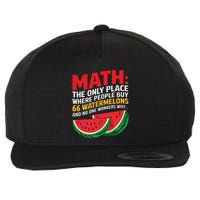 Math And Watermelons Mathematics Calculation Numbers Funny Wool Snapback Cap