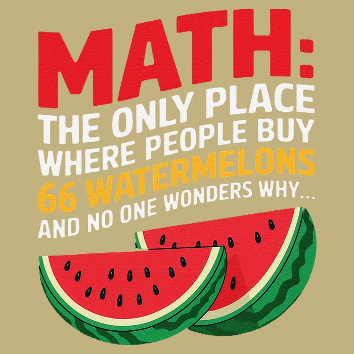 Math And Watermelons Mathematics Calculation Numbers Funny Mousepad