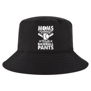 Moms Against White Baseball Pants Funny Baseball Mom Humor Cool Comfort Performance Bucket Hat