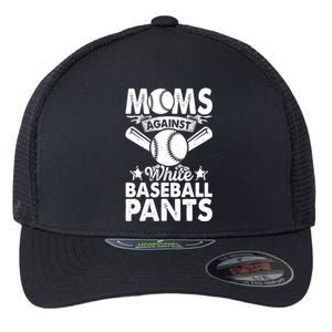 Moms Against White Baseball Pants Funny Baseball Mom Humor Flexfit Unipanel Trucker Cap