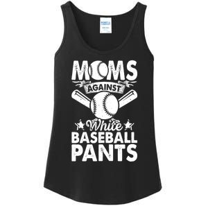 Moms Against White Baseball Pants Funny Baseball Mom Humor Ladies Essential Tank