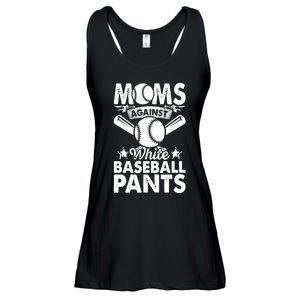 Moms Against White Baseball Pants Funny Baseball Mom Humor Ladies Essential Flowy Tank