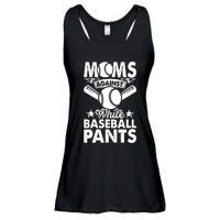 Moms Against White Baseball Pants Funny Baseball Mom Humor Ladies Essential Flowy Tank