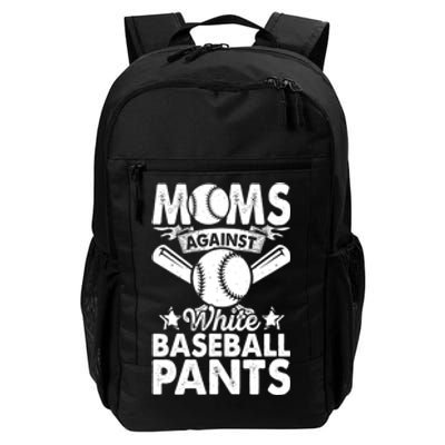 Moms Against White Baseball Pants Funny Baseball Daily Commute Backpack