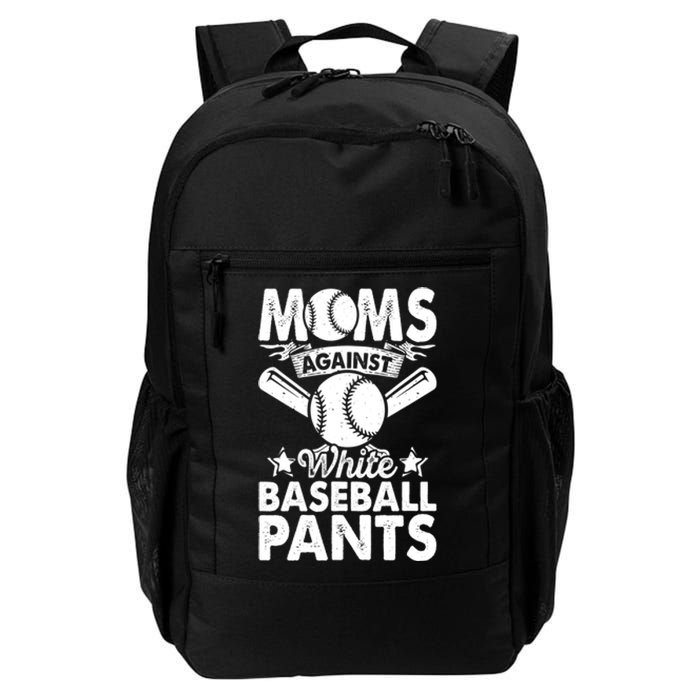 Moms Against White Baseball Pants Funny Baseball Daily Commute Backpack