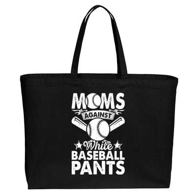 Moms Against White Baseball Pants Funny Baseball Cotton Canvas Jumbo Tote