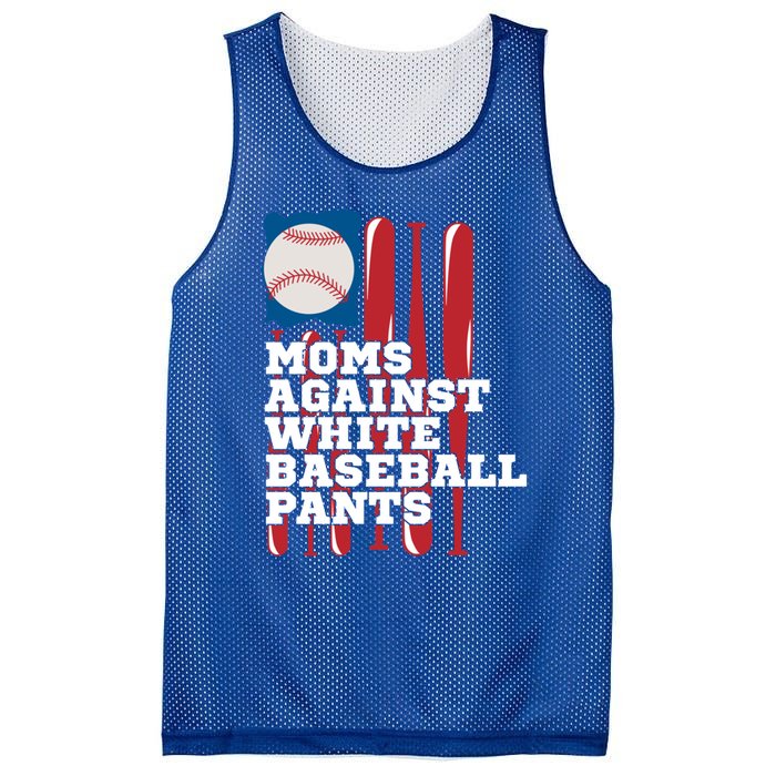 Moms Against White Baseball Pants Funny Baseball Mama Lover Gift Mesh Reversible Basketball Jersey Tank