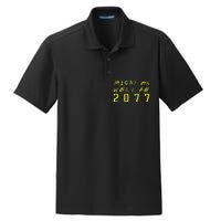 Might As Well Be 2077 Gamer Dry Zone Grid Polo