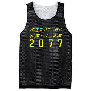 Might As Well Be 2077 Gamer Mesh Reversible Basketball Jersey Tank