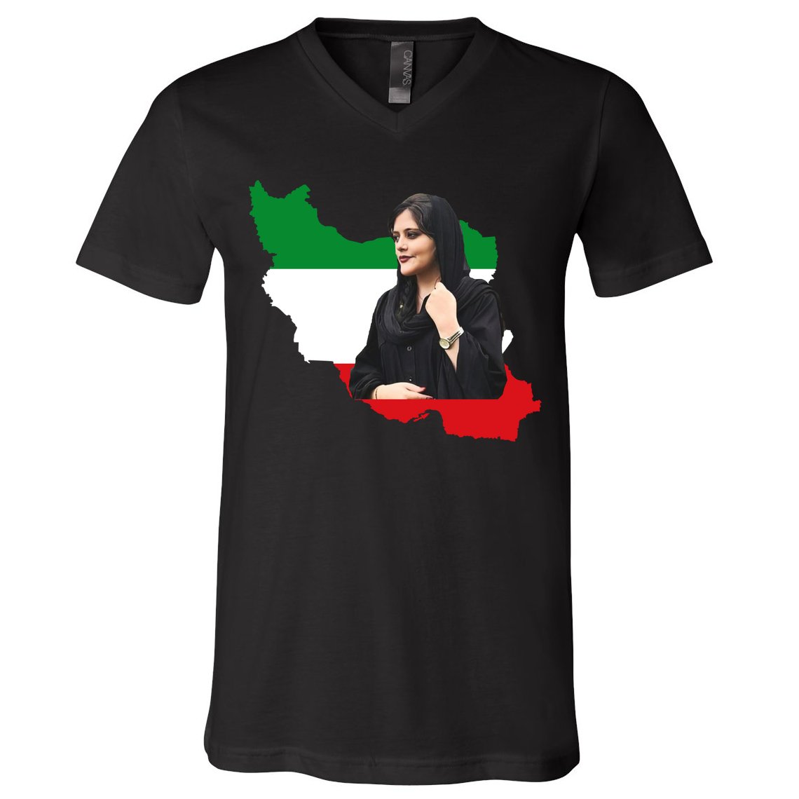 Mahsa Amini Women Life Freedom V-Neck T-Shirt