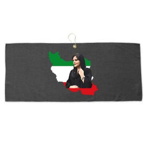 Mahsa Amini Women Life Freedom Large Microfiber Waffle Golf Towel