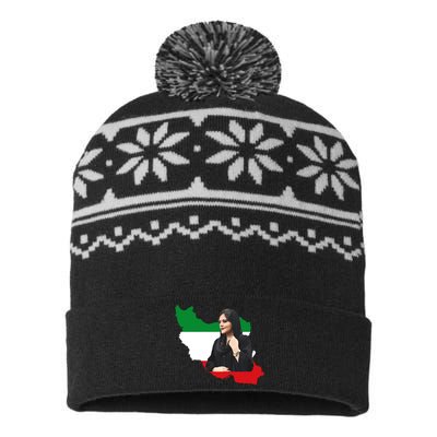 Mahsa Amini Women Life Freedom USA-Made Snowflake Beanie