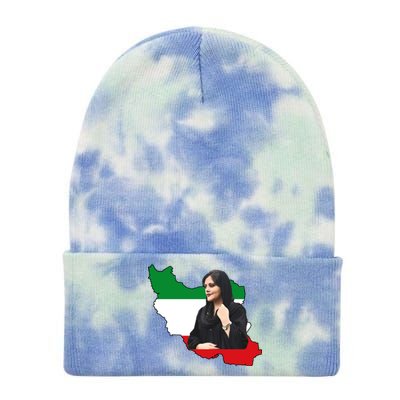 Mahsa Amini Women Life Freedom Tie Dye 12in Knit Beanie