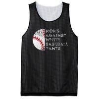 Moms Against White Baseball Pants Funny Baseball Mom Mesh Reversible Basketball Jersey Tank