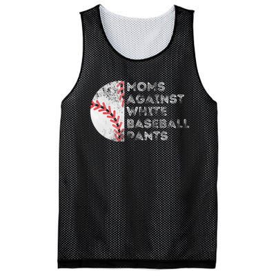 Moms Against White Baseball Pants Funny Baseball Mom Mesh Reversible Basketball Jersey Tank