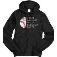 Moms Against White Baseball Pants Funny Baseball Mom Tie Dye Hoodie