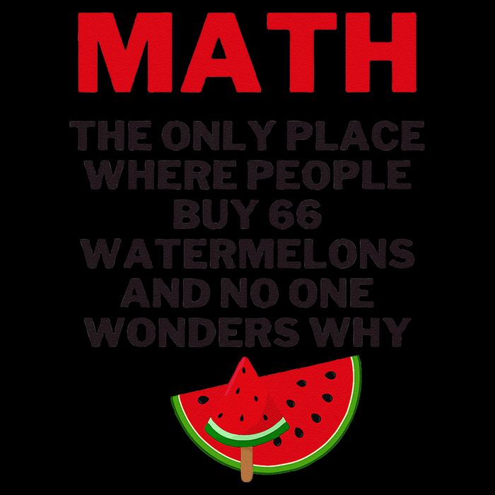 Math And Watermelons Mathematics Calculation Numbers Drawstring Bag