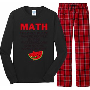 Math And Watermelons Mathematics Calculation Numbers Long Sleeve Pajama Set