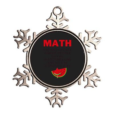 Math And Watermelons Mathematics Calculation Numbers Metallic Star Ornament