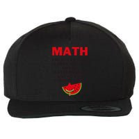 Math And Watermelons Mathematics Calculation Numbers Wool Snapback Cap