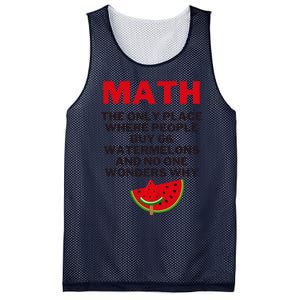 Math And Watermelons Mathematics Calculation Numbers Mesh Reversible Basketball Jersey Tank