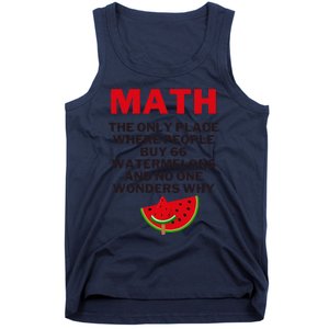 Math And Watermelons Mathematics Calculation Numbers Tank Top