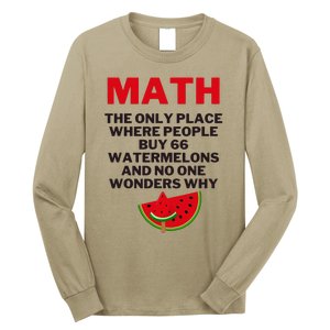 Math And Watermelons Mathematics Calculation Numbers Long Sleeve Shirt