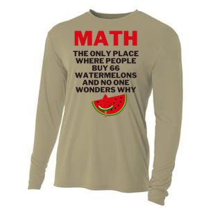 Math And Watermelons Mathematics Calculation Numbers Cooling Performance Long Sleeve Crew