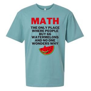 Math And Watermelons Mathematics Calculation Numbers Sueded Cloud Jersey T-Shirt