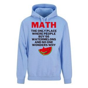 Math And Watermelons Mathematics Calculation Numbers Unisex Surf Hoodie