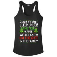 Might As Well Sleep Under The Tree Christmas Pajamas Ladies PosiCharge Competitor Racerback Tank