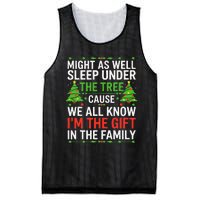 Might As Well Sleep Under The Tree Christmas Pajamas Mesh Reversible Basketball Jersey Tank