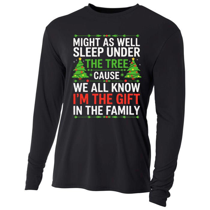 Might As Well Sleep Under The Tree Christmas Pajamas Cooling Performance Long Sleeve Crew