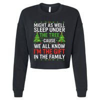 Might As Well Sleep Under The Tree Christmas Pajamas Cropped Pullover Crew