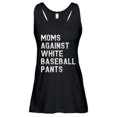 Moms Against White Baseball Pants Funny Baseball Mom Ladies Essential Flowy Tank