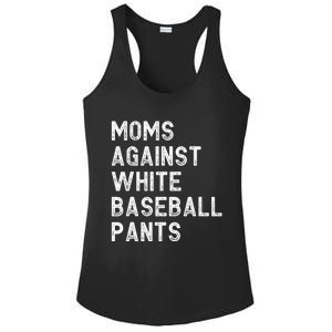 Moms Against White Baseball Pants Funny Baseball Mom Ladies PosiCharge Competitor Racerback Tank